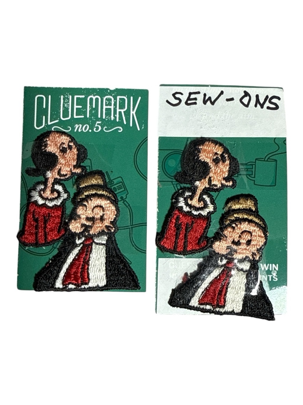 NEW! Vintage Popeye & Swee'Pea Sew On Embroidered Patches NOS Lot of 2